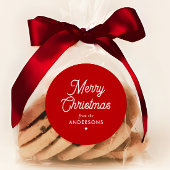 Elegante gepersonaliseerde Merry Christmas Gift La Ronde Sticker