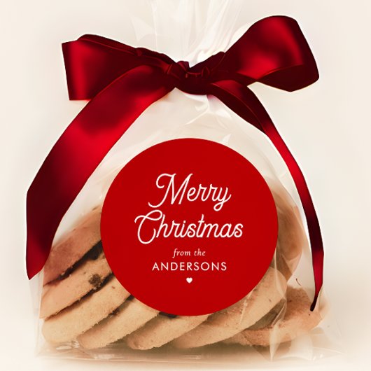 Elegante gepersonaliseerde Merry Christmas Gift La Ronde Sticker