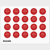 Elegante gepersonaliseerde Merry Christmas Gift La Ronde Sticker (Vel)