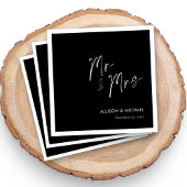 Elegante gepersonaliseerde minimalistische heer &  servet