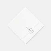 Elegante gepersonaliseerde minimalistische Mr & Mr Servet (Hoek)