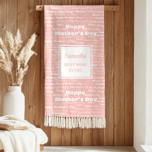 Elegante gepersonaliseerde Moederdag cadeau deken