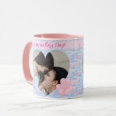 Elegante Gepersonaliseerde Moederdag Hartfoto Mok (Voorkant links)