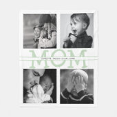 Elegante gepersonaliseerde moeders fotocollage fleece deken (Voorkant)