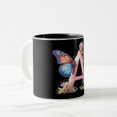 Elegante gepersonaliseerde mok met de aanraking va (Voorkant links)