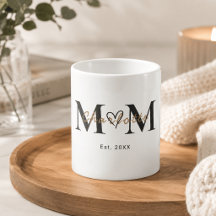 Elegante gepersonaliseerde mok met naam en opricht