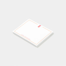 Elegante gepersonaliseerde monogram 3D letter C in Post-it® Notes