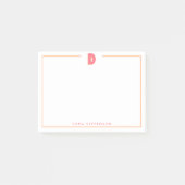 Elegante gepersonaliseerde monogram 3D letter D in Post-it® Notes (Voorkant)