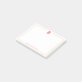 Elegante gepersonaliseerde monogram 3D letter D in Post-it® Notes