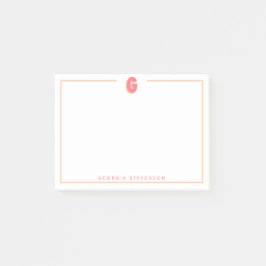 Elegante gepersonaliseerde monogram 3D letter G in Post-it® Notes