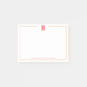 Elegante gepersonaliseerde monogram 3D letter H in Post-it® Notes (Voorkant)