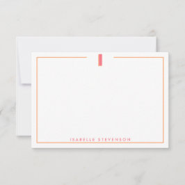 Elegante gepersonaliseerde monogram 3D letter I in Notitiekaartje
