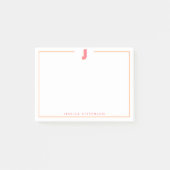 Elegante gepersonaliseerde monogram 3D letter J in Post-it® Notes (Voorkant)