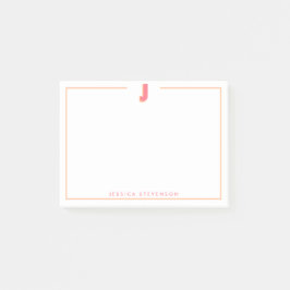 Elegante gepersonaliseerde monogram 3D letter J in Post-it® Notes