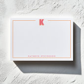 Elegante gepersonaliseerde monogram 3D letter K in Post-it® Notes