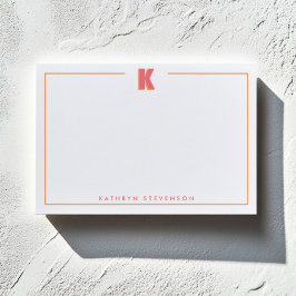 Elegante gepersonaliseerde monogram 3D letter K in Post-it® Notes
