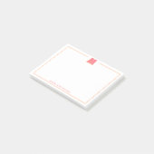 Elegante gepersonaliseerde monogram 3D letter M in Post-it® Notes (Schuin)