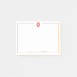 Elegante gepersonaliseerde monogram 3D letter O in Post-it® Notes