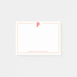 Elegante gepersonaliseerde monogram 3D letter P in Post-it® Notes