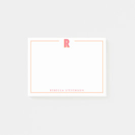 Elegante gepersonaliseerde monogram 3D letter R in Post-it® Notes