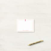Elegante gepersonaliseerde monogram 3D letter T in Post-it® Notes (Op bureau)