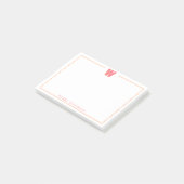 Elegante gepersonaliseerde monogram 3D letter W in Post-it® Notes (Schuin)
