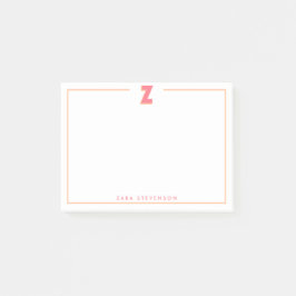 Elegante gepersonaliseerde monogram 3D letter Z in Post-it® Notes