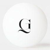 Elegante gepersonaliseerde monogram enkele pingpongbal (Voorkant)