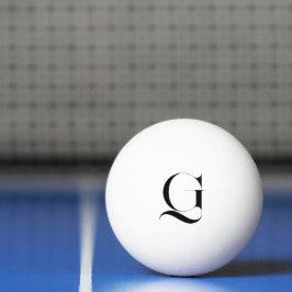 Elegante gepersonaliseerde monogram enkele pingpongbal