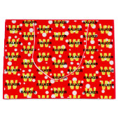 Elegante gepersonaliseerde monogram naam helder ro groot cadeauzakje (Voorkant)