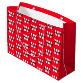 Elegante gepersonaliseerde monogram naam helder ro groot cadeauzakje (Achterkant Gekanteld)
