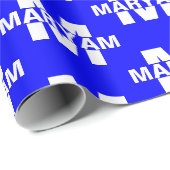 Elegante gepersonaliseerde monogram naam koningsbl cadeaupapier (Rol Hoek)