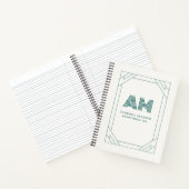 Elegante Gepersonaliseerde Monogram Studieplanner Notitieboek (Binnen)