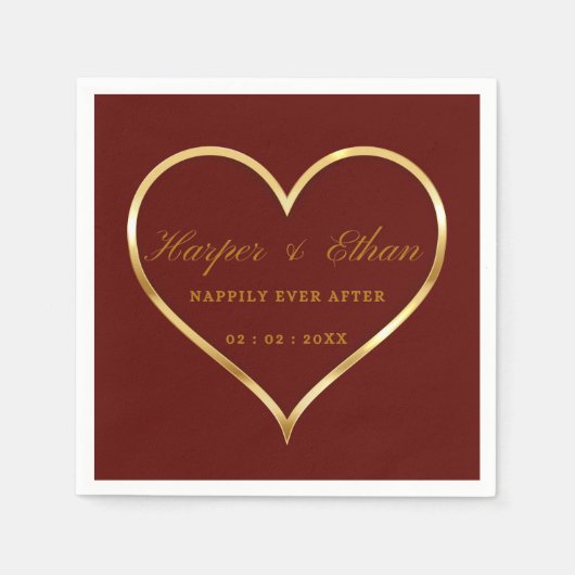 Elegante gepersonaliseerde monogrammed bruiloft se servet (Voorkant)