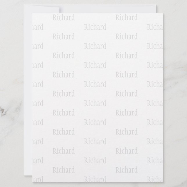 Elegante gepersonaliseerde naam  briefhoofd (Voorkant)