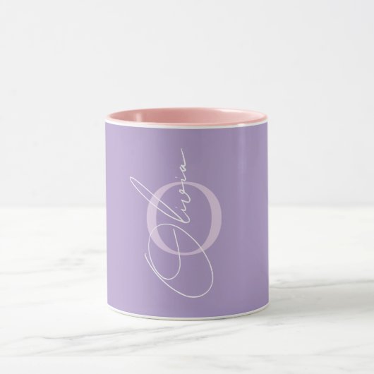 Elegante gepersonaliseerde naam Initialen Mok (Midden)