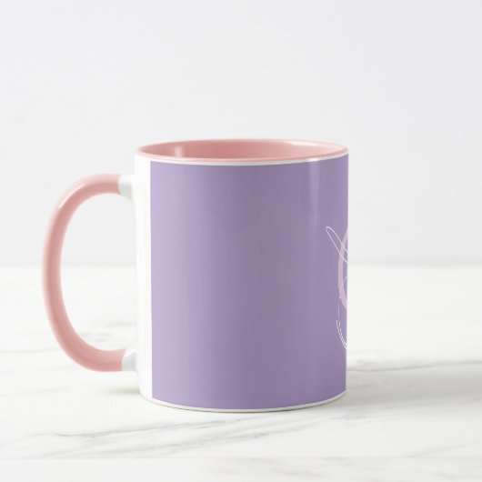 Elegante gepersonaliseerde naam Initialen Mok (Links)