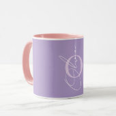 Elegante gepersonaliseerde naam Initialen Mok (Voorkant links)