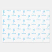 Elegante gepersonaliseerde naam, monogram roze en  inpakpapier vel (Voorkant 2)