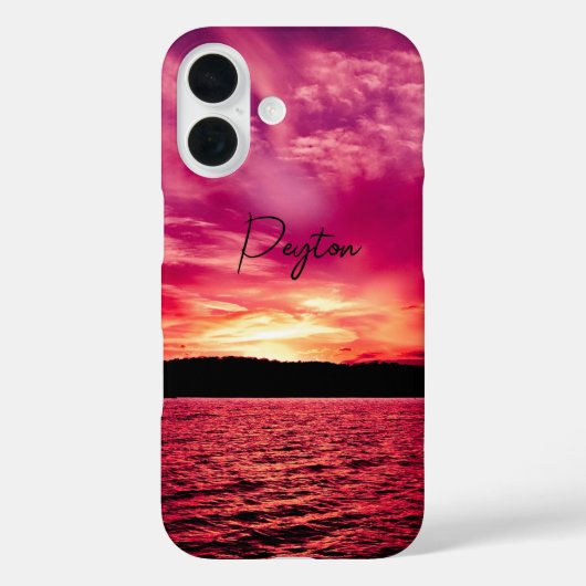 Elegante gepersonaliseerde naam Schemering Zonsond Case-Mate iPhone Case (Achterkant)