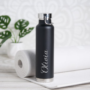 Elegante gepersonaliseerde naam script waterfles
