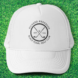Elegante gepersonaliseerde naam van de golfclub trucker pet