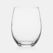 Elegante Gepersonaliseerde Naam Wijnglas Zonder Voet (Links)