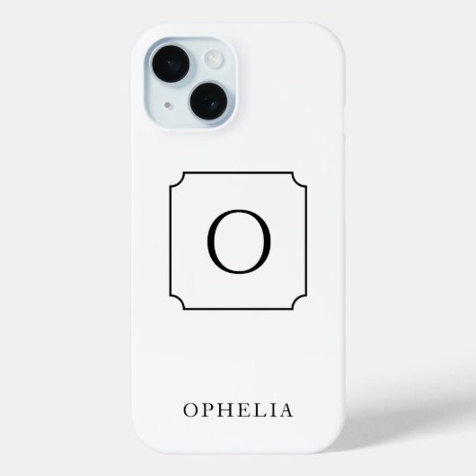 Elegante gepersonaliseerde naammonogram Case-Mate iPhone case (Achterkant)
