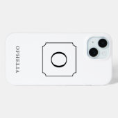Elegante gepersonaliseerde naammonogram Case-Mate iPhone case (Achterkant (horizontaal))