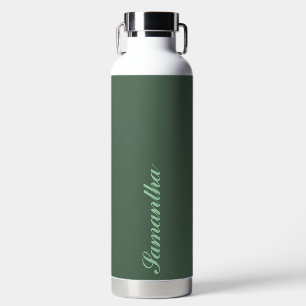 Elegante gepersonaliseerde naamtypografie |Grijs g Waterfles