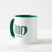 Elegante gepersonaliseerde "Nancy" kunst in Hunter Mok (Voorkant links)