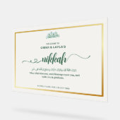 Elegante gepersonaliseerde Nikkah Welkom - Acryl T Acryl Bord (Hoek)