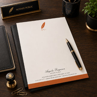 Elegante Gepersonaliseerde Notaris Briefhoofd