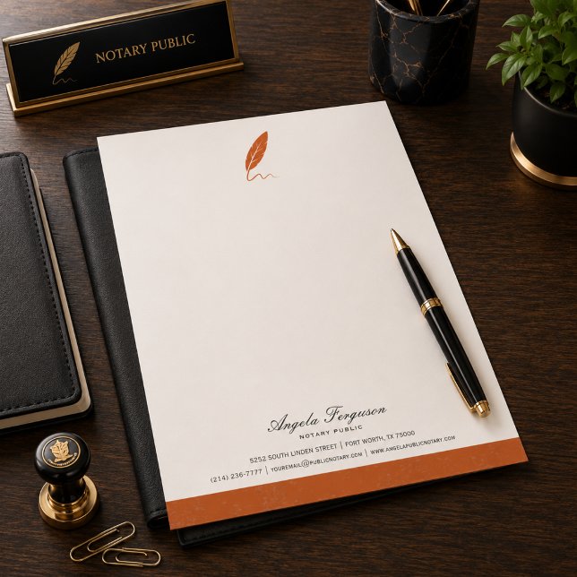 Elegante Gepersonaliseerde Notaris Briefhoofd (Creator heeft geüpload)
